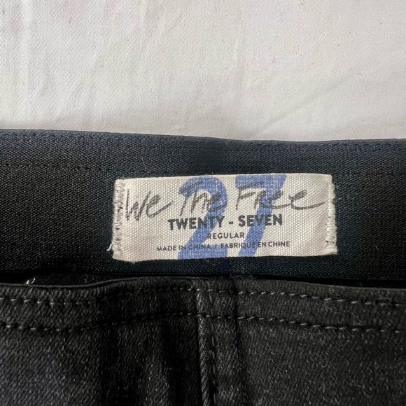 FREE PEOPLE ‘WE THE FREE’ BLACK DENIM FLARE PANTS - Picture 2 of 4